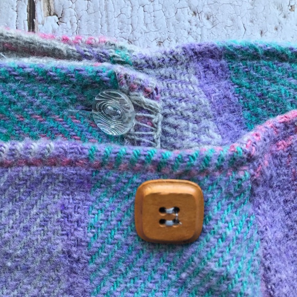 Vintage Express Plaid Wool Wrap Mini Skirt ๐๐ - Picture 6 of 7